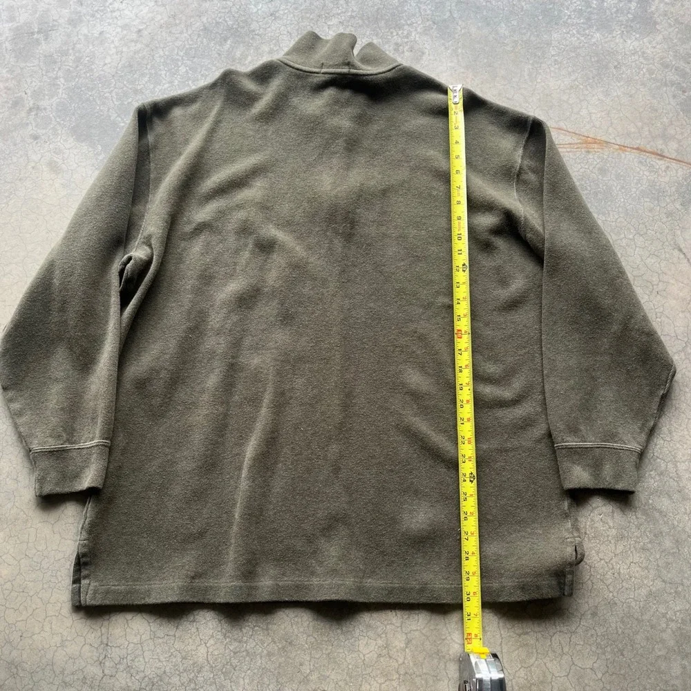 Polo Ralph Lauren Mens 2XB Big Olive Green Quarter Zip Pony Logo Sweater